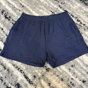 Jambys Womens Super Soft Boxer Shorts With Pockets Size XL Navy Blue